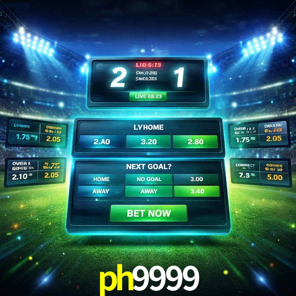 Vista de apuestas en vivo ph9999 durante un partido en curso